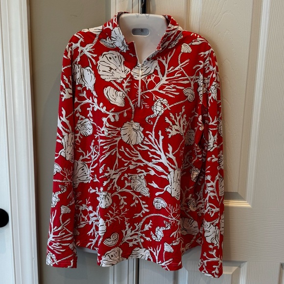 ICIKULS IBKUL Long Sleeve Tennis/Golf Performance Quarter Zip Collar Top Sz XL - Picture 1 of 9